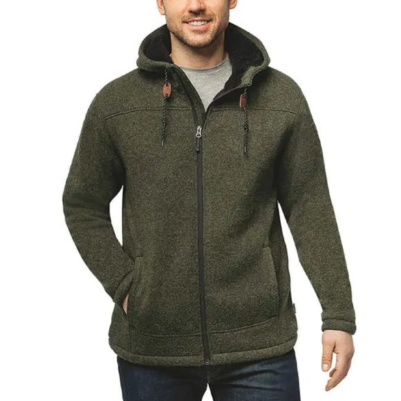 Rugged Elements Men's Fleece-Lined Hoodie‎ Green - Picture 1 of 3